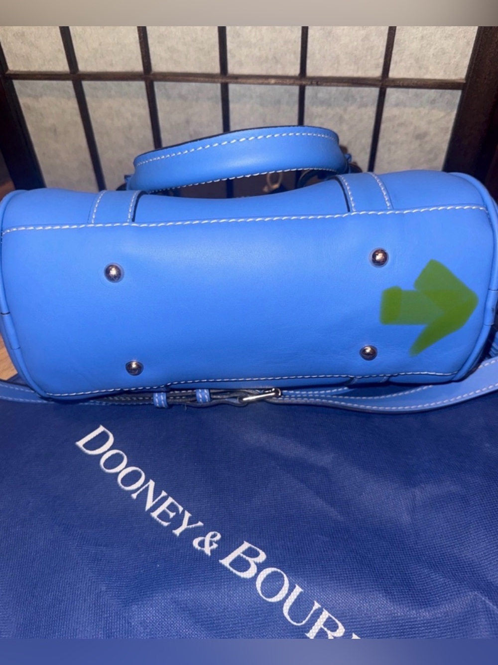 Dooney & Bourke Smooth Leather Sorrento Satchel - Marine Blue - Picture 15 of 15
